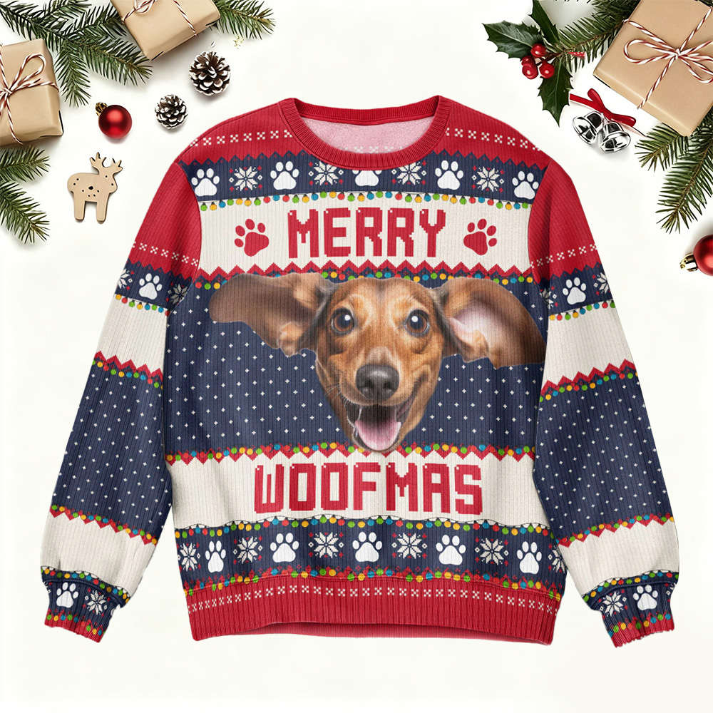 Personalized Pet Photo Christmas Ugly Sweater