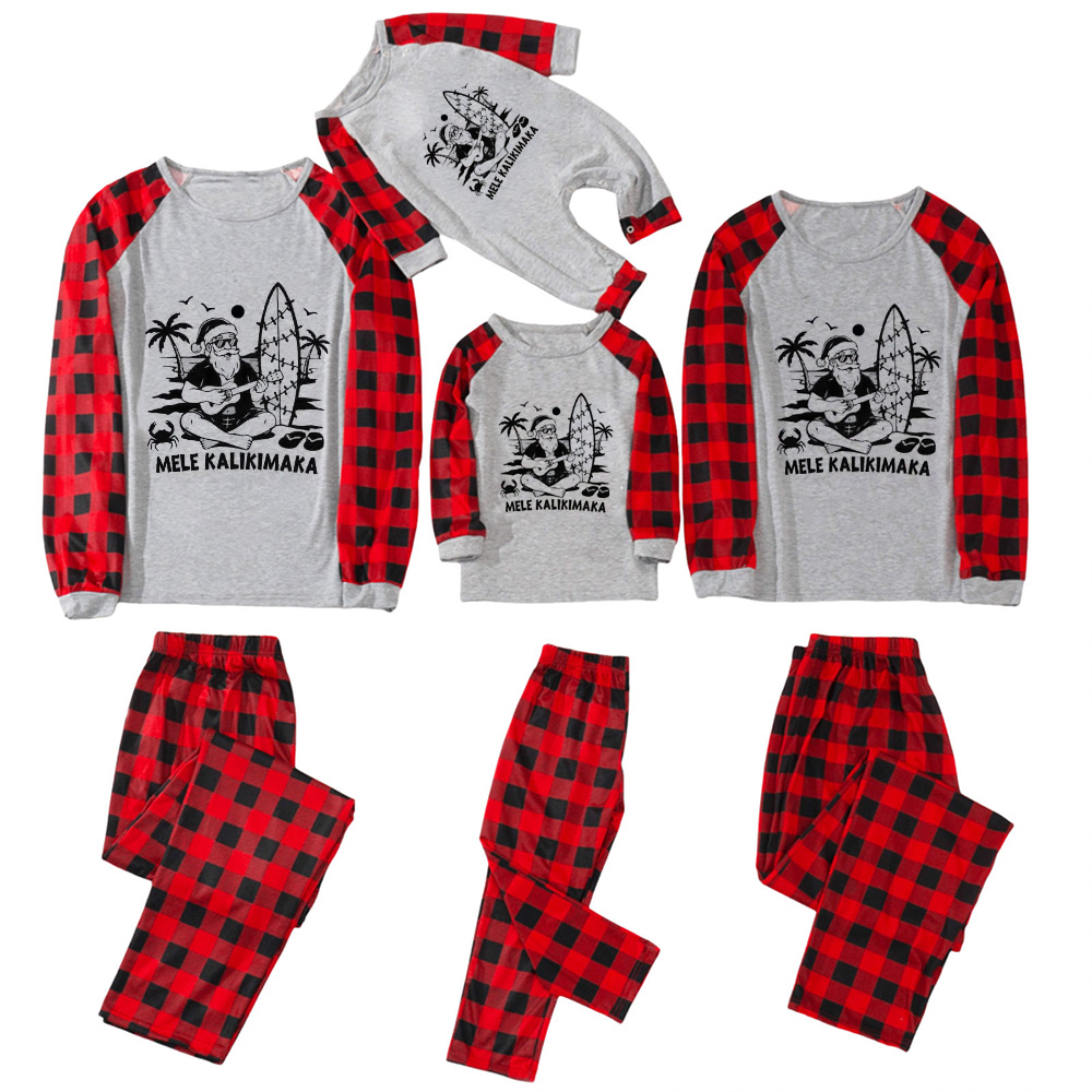 Personalized Mele Kalikimaka Family Matching Pajamas