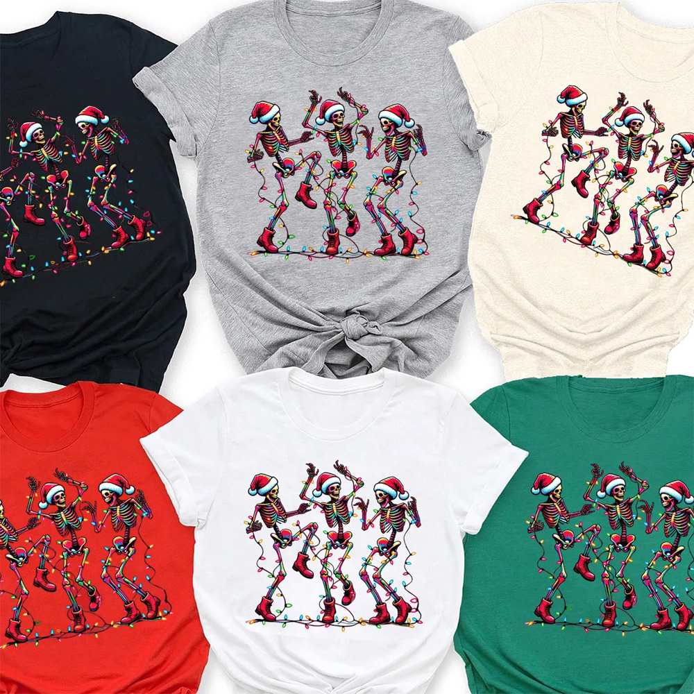 Skeleton Christmas Family Matching T-Shirts