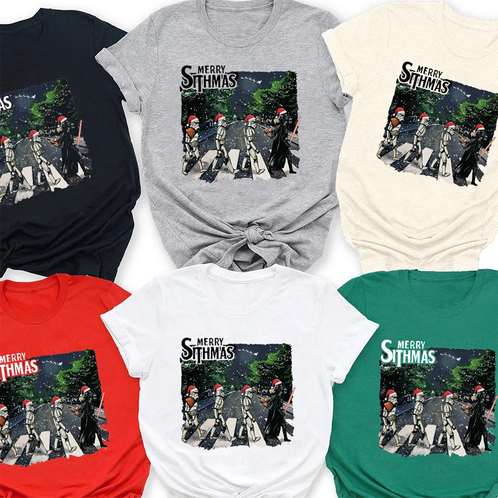 Abbey Road Walking Christmas Matching T-Shirts