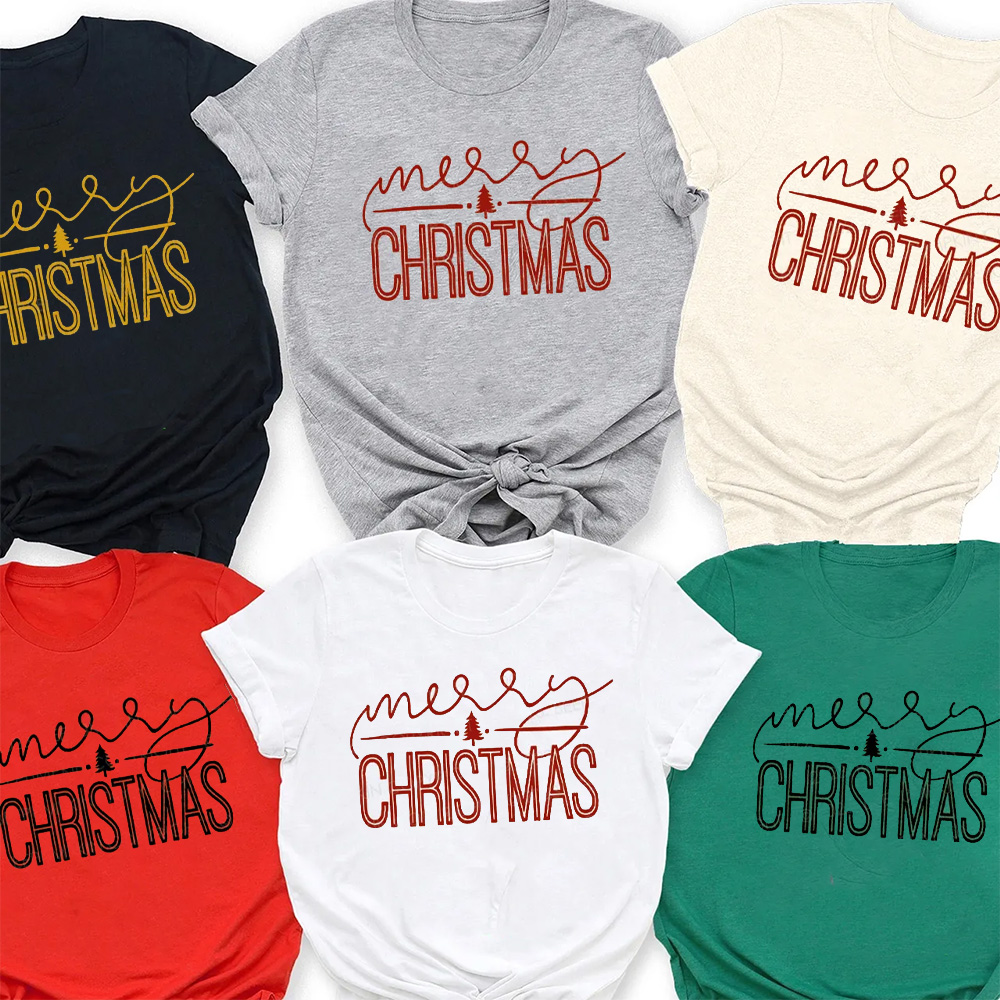 Christmas Simple Drawing T-Shirt For Family