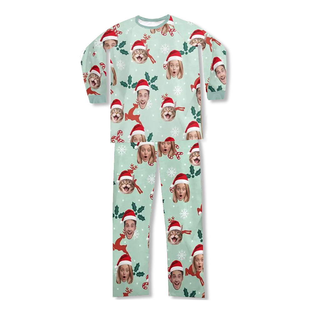 Personalized Photo Christmas Family Pajama Set