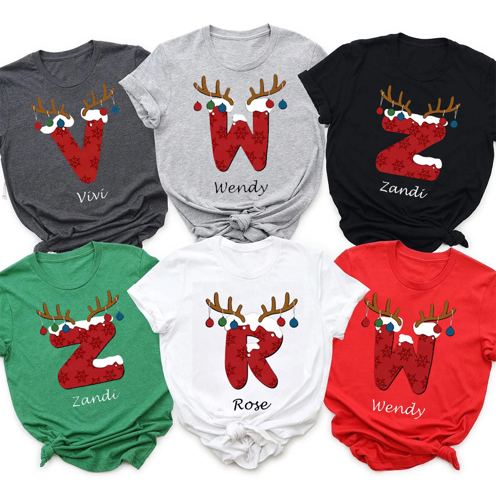 Monogrammed Family Christmas Gift Shirts