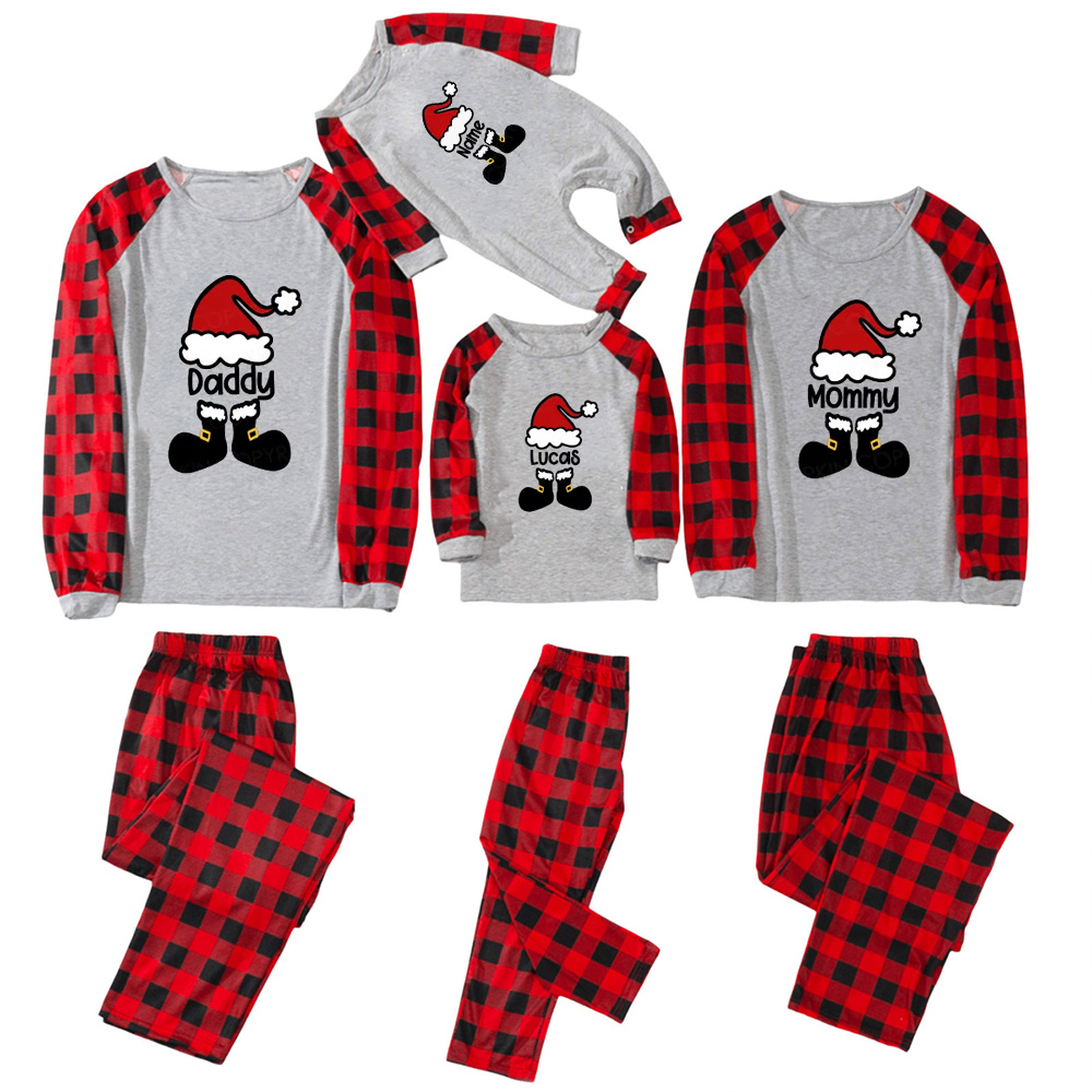 Personalized Funny Santa Hat Family Matching Pajamas