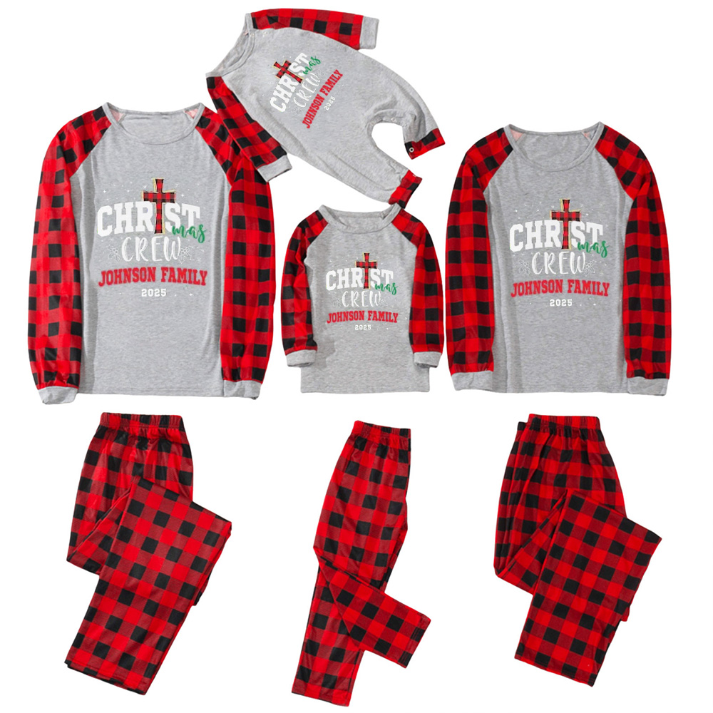 Personalized 2025 Christian Xmas Family Matching Pajamas