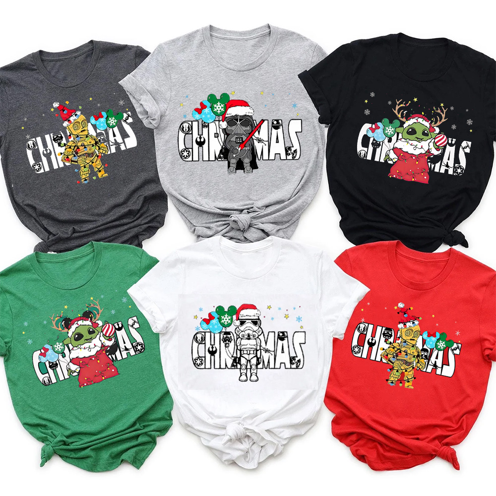 Personalized Fighting Character Snowflake Christmas Matching T-Shirts