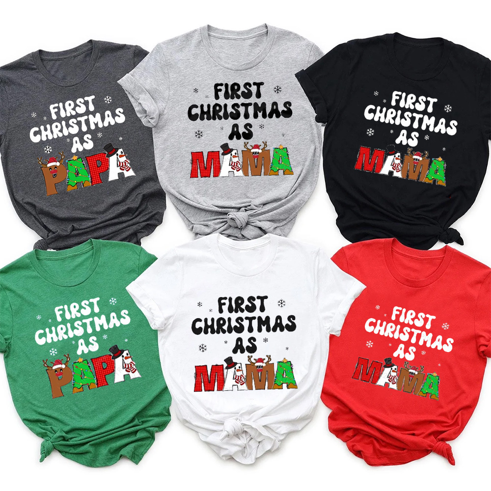 Personalized Bro It's My First Christmas Matching Family Shirt