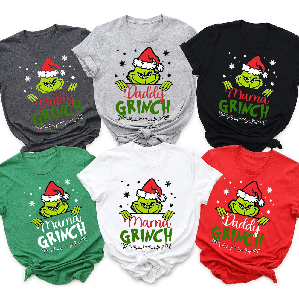Personalized Holiday Mischief Crew Family Matching T-Shirts