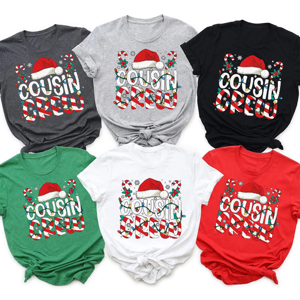 Christmas Cousin Crew Family Matching T-Shirts
