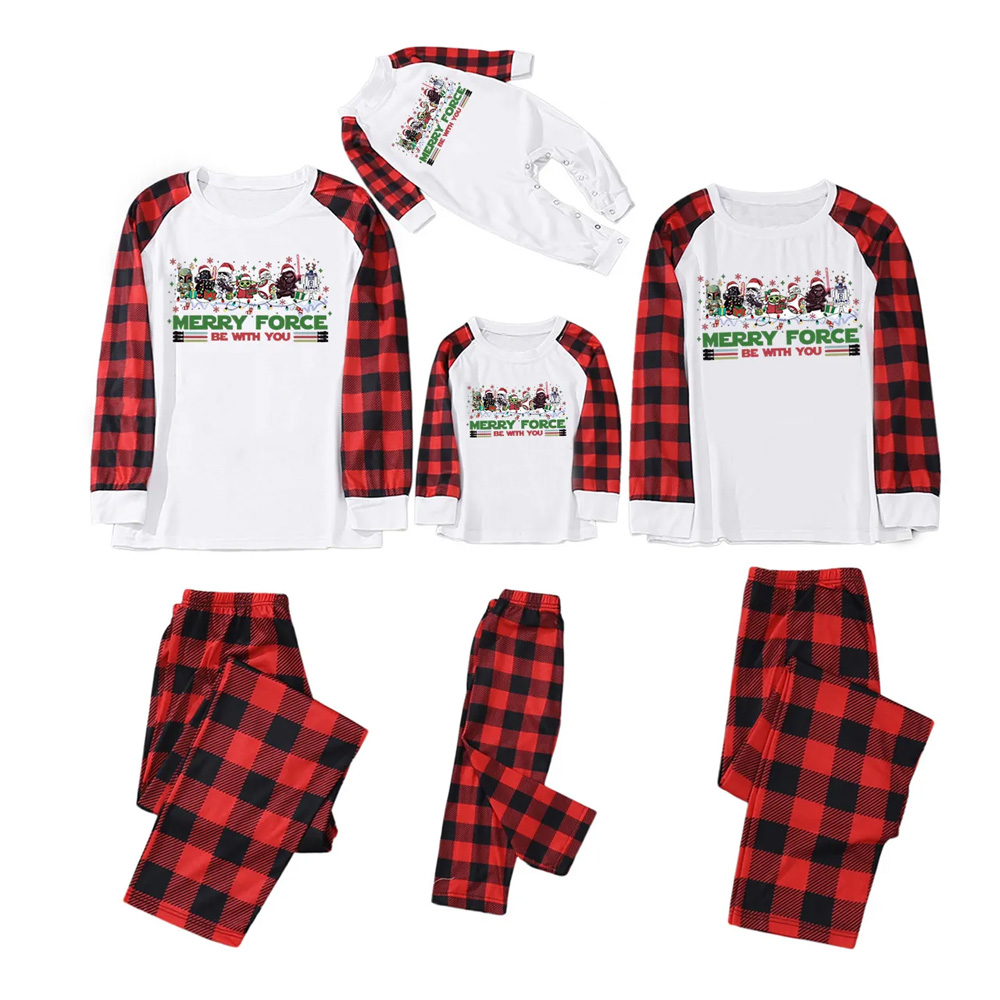 Merry Force Be With You Christmas Family Matching Pajamas