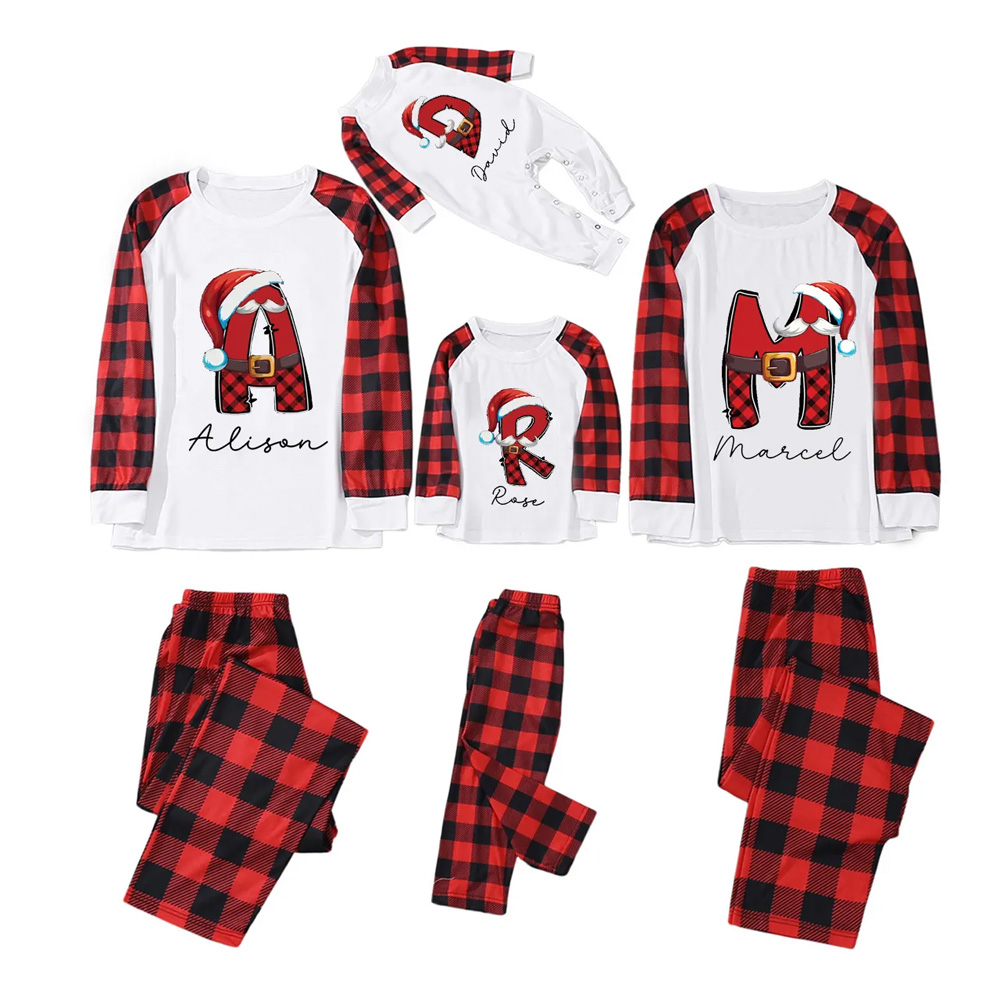 Personalized Monogrammed Family Christmas Matching Pajamas