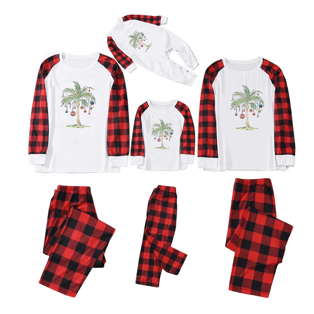 Palm Tree Holiday Tropical Family Matching Pajamas