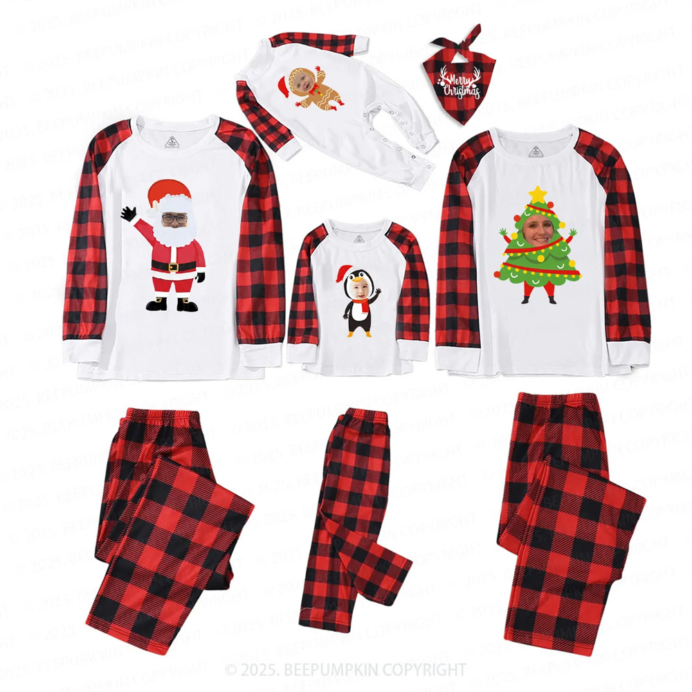 Personalized Christmas Characters Photo Frames Family Matching Pajamas