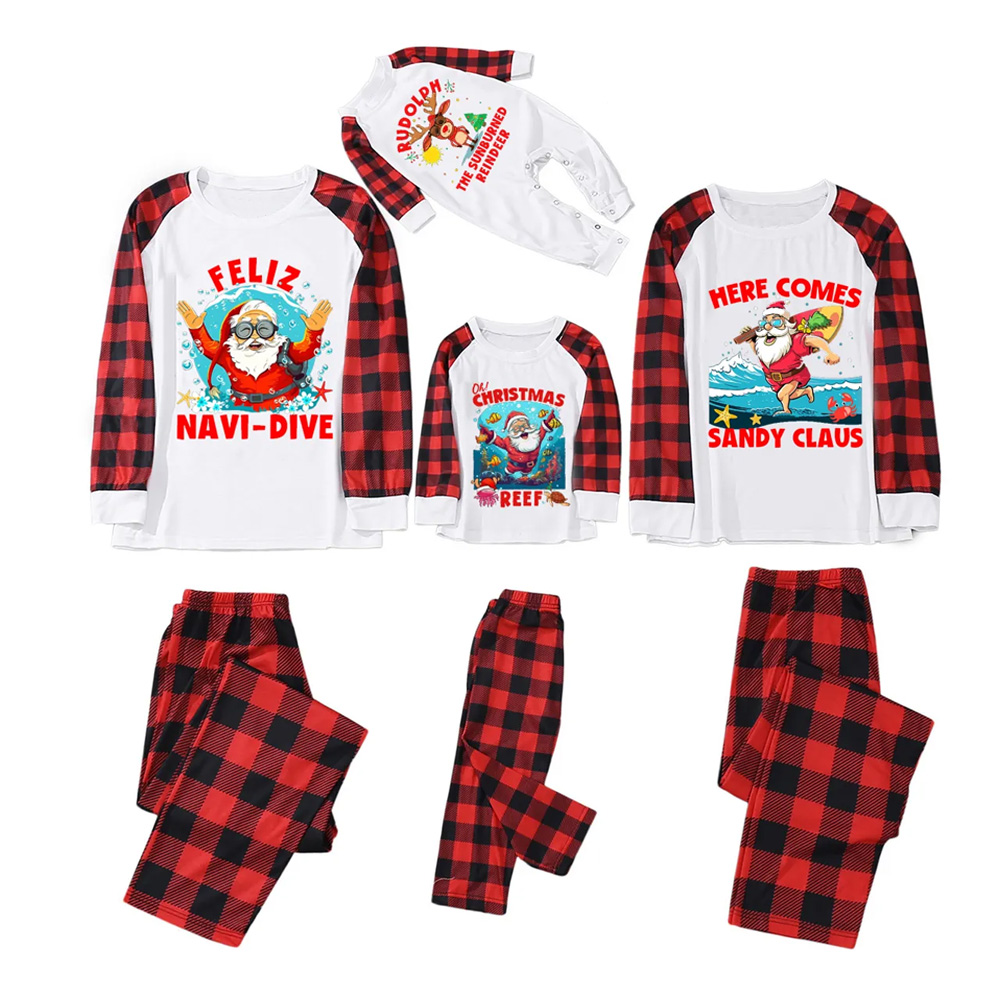 Beach Family Christmas Matching Pajamas