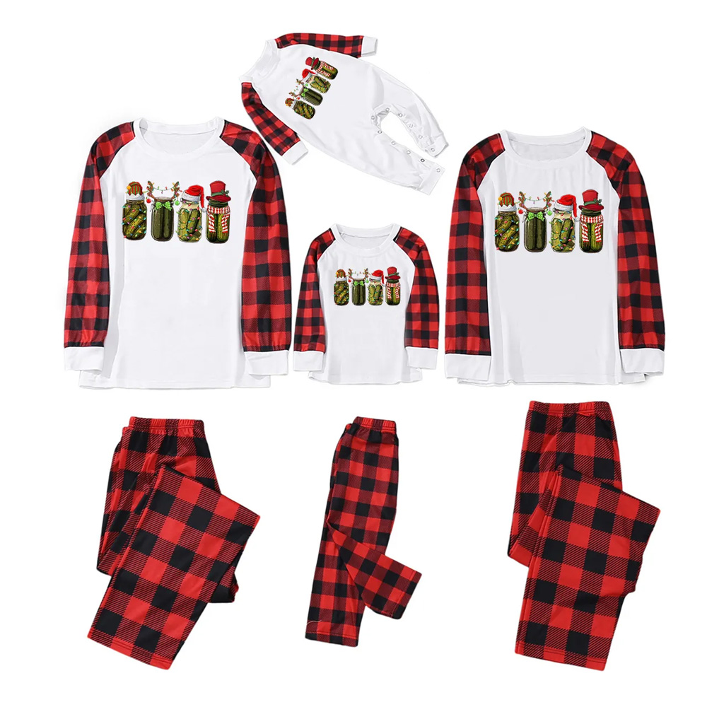 Funny Christmas Pickle Family Matching Pajamas