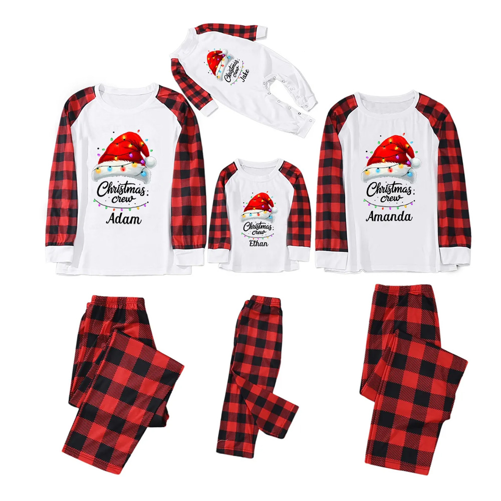 Personalized Christmas Lanterns Crew Family Matching Pajamas