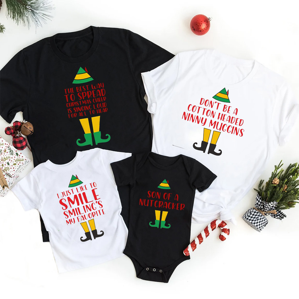 Elf Movie Quotes Christmas Family Matching Shirt