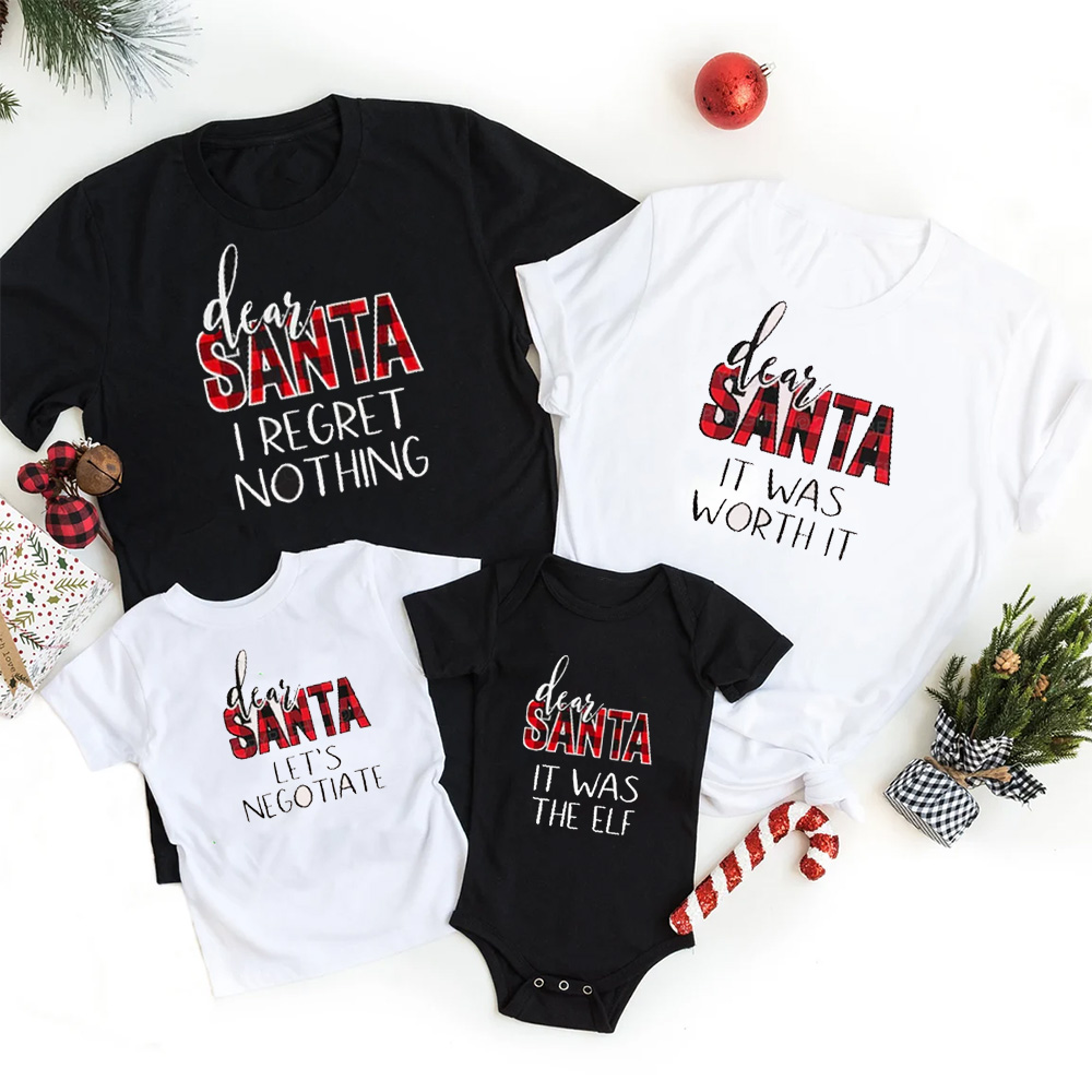 Personalized Dear Santa Quotes Matching Shirts