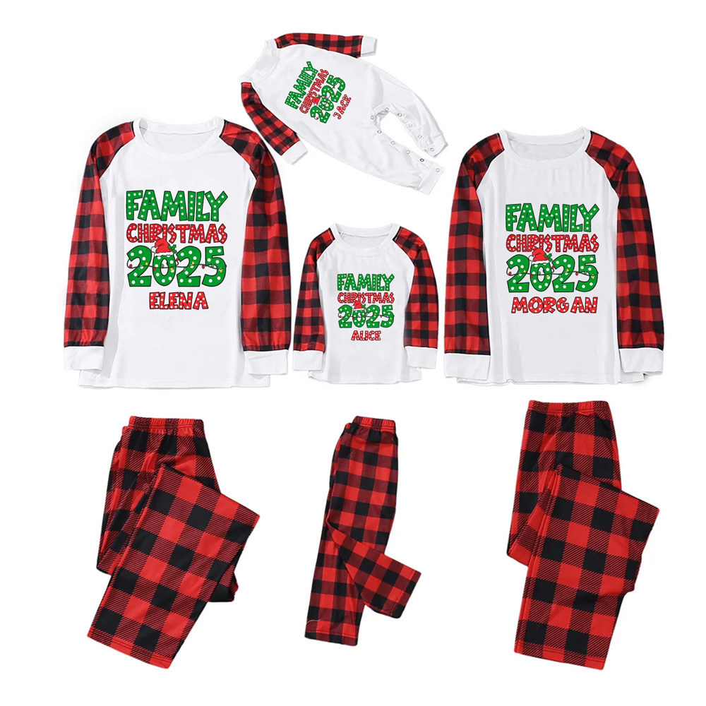 Personalized Christmas Neon Family Matching Pajamas