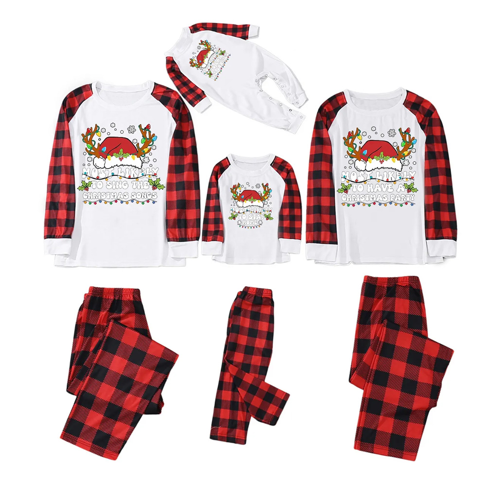 Personalized 6 Quotes Christmas Most Likely To Family Matching Pajamas