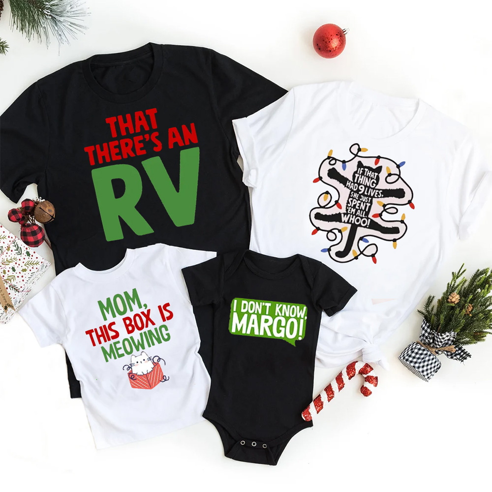 Christmas Vacation Story Quotes Family Matching T-Shirts