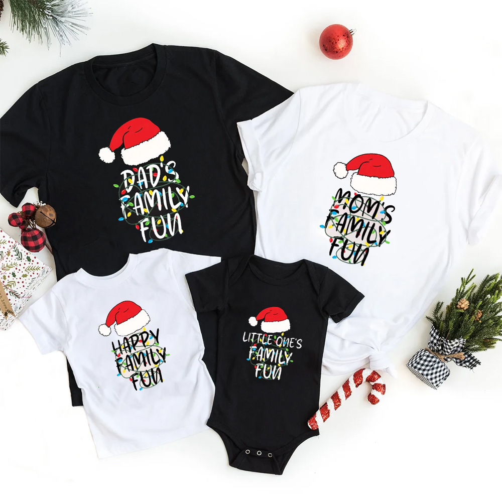Personalized Forced Family Fun Christmas Matching T-Shirts