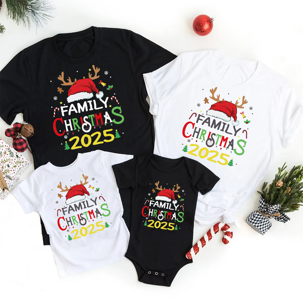 2025 Family Christmas Santa Shirts For Family Members