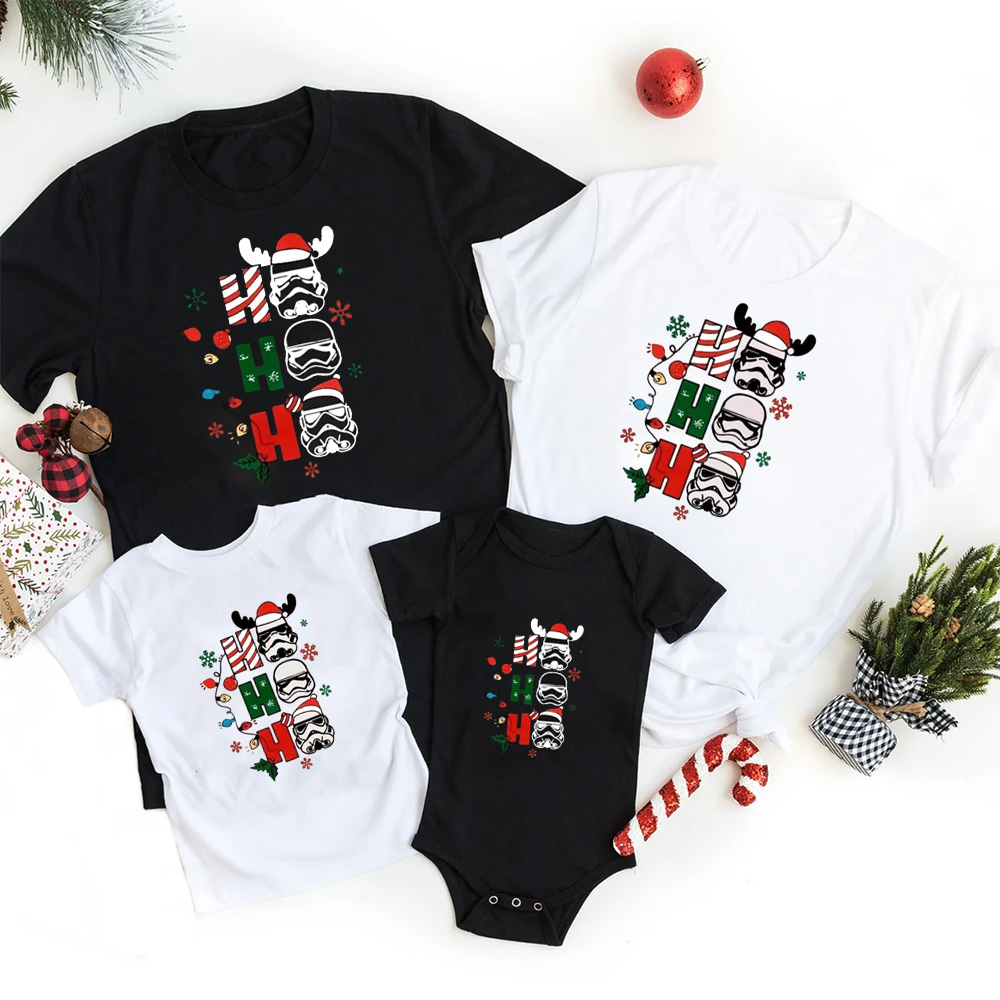 Christmas Ho Ho Space Style Family Matching T-Shirts