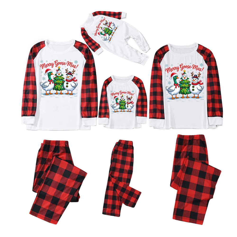 Funny Christmas Goose Christmas Family Matching Pajamas