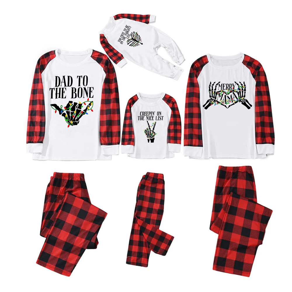 Personalized Skeleton Christmas Family Matching Pajamas