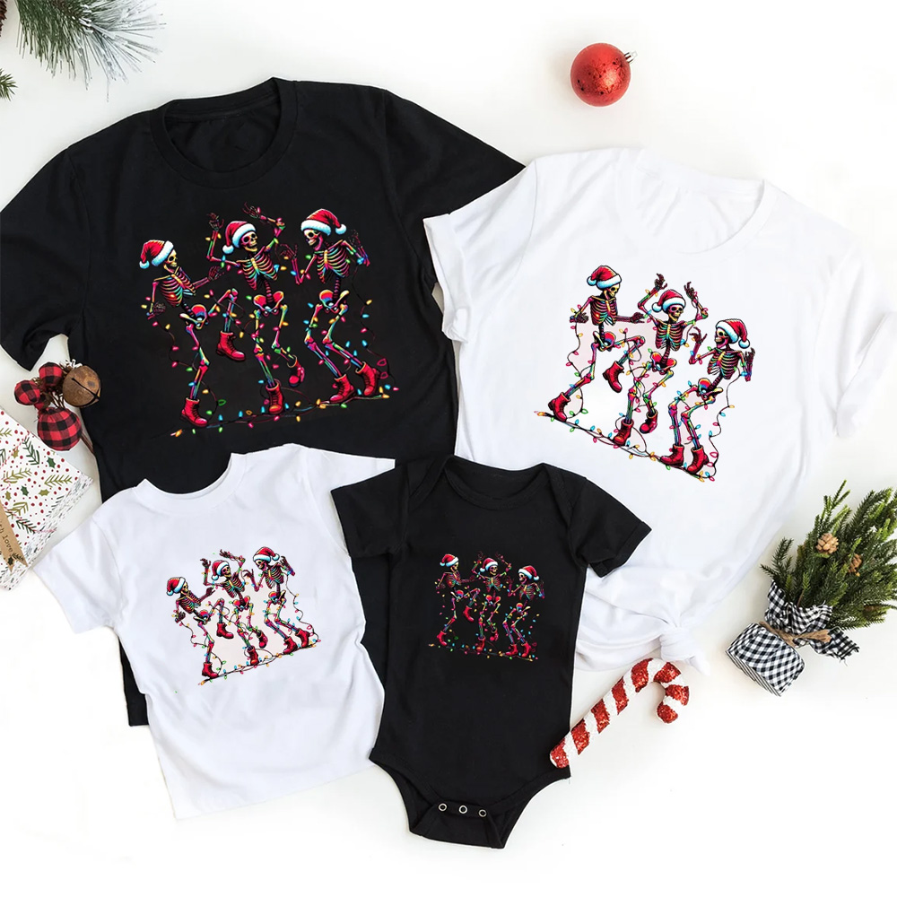 Skeleton Christmas Family Matching T-Shirts
