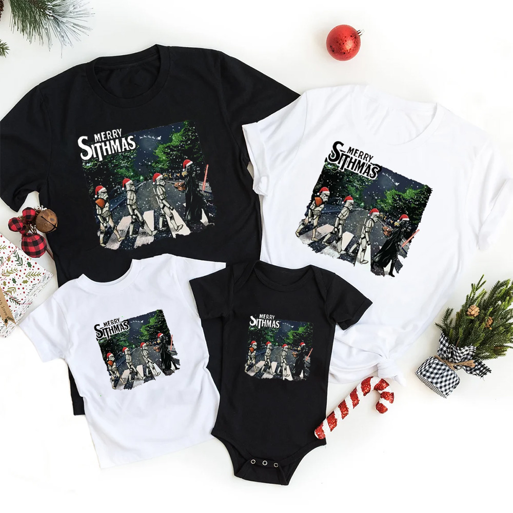 Abbey Road Walking Christmas Matching T-Shirts