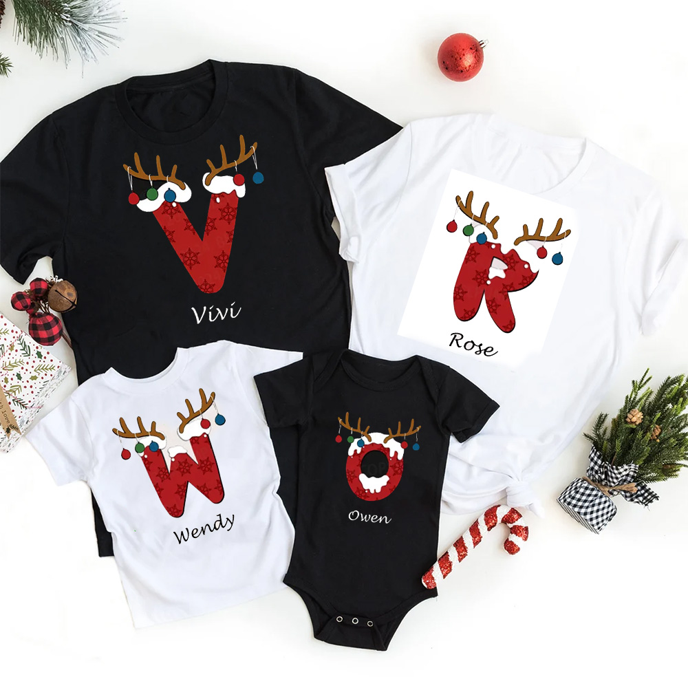 Monogrammed Family Christmas Gift Shirts