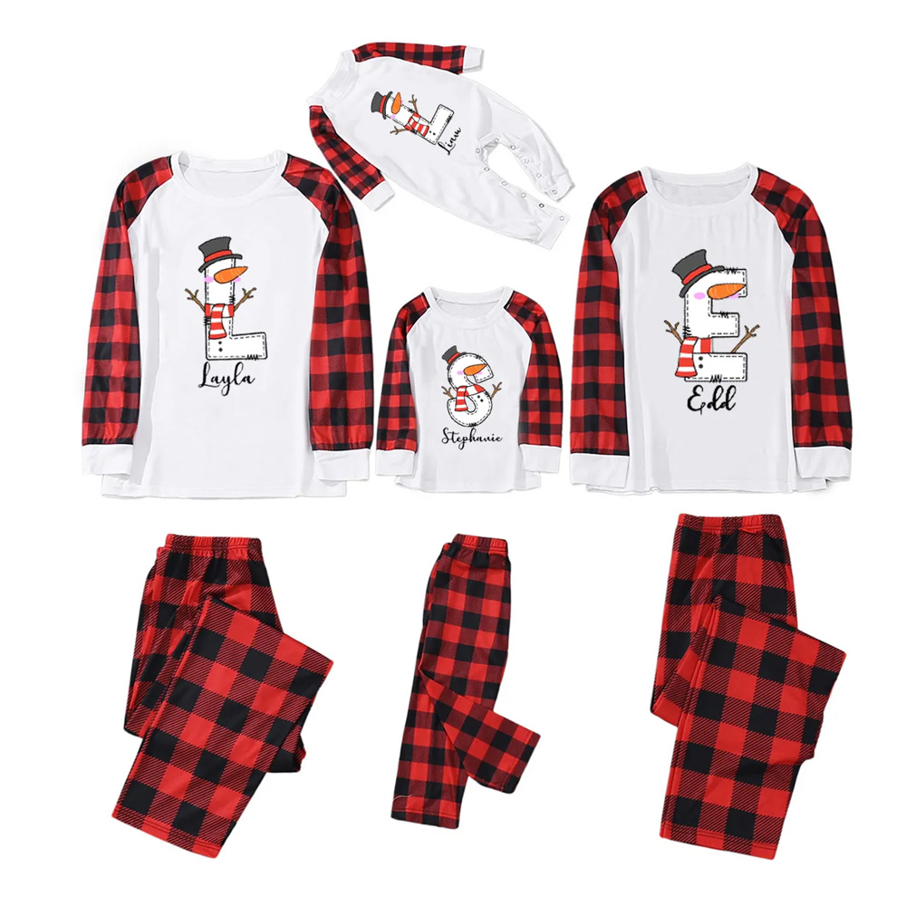 Snowman Christmas Famliy Matching Pajamas