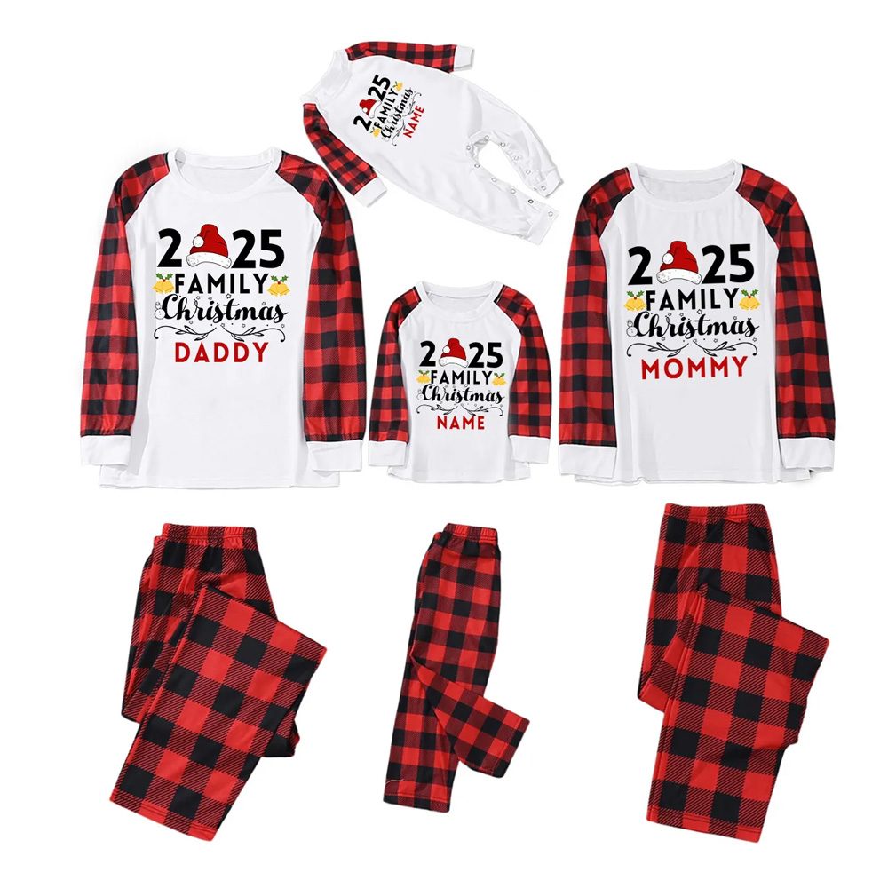 Personalized 2025 Family Christmas Name Pajamas