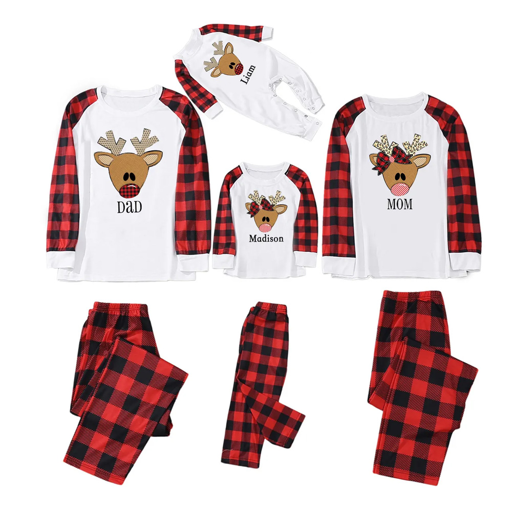 Big Nose Deer Christmas Family Matching Pajamas