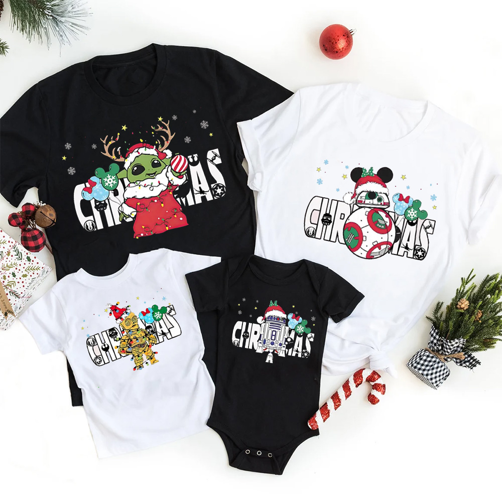 Personalized Fighting Character Snowflake Christmas Matching T-Shirts