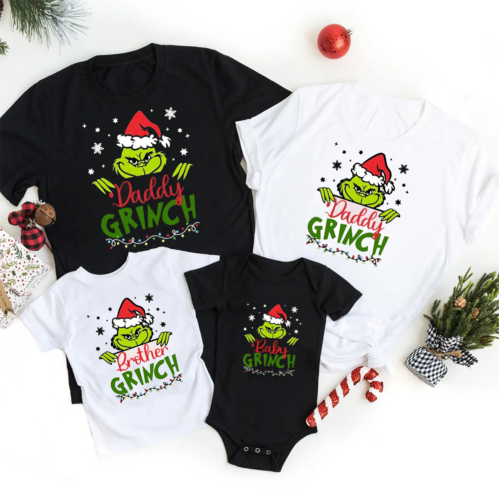 Personalized Holiday Mischief Crew Family Matching T-Shirts