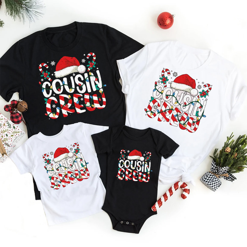 Christmas Cousin Crew Family Matching T-Shirts