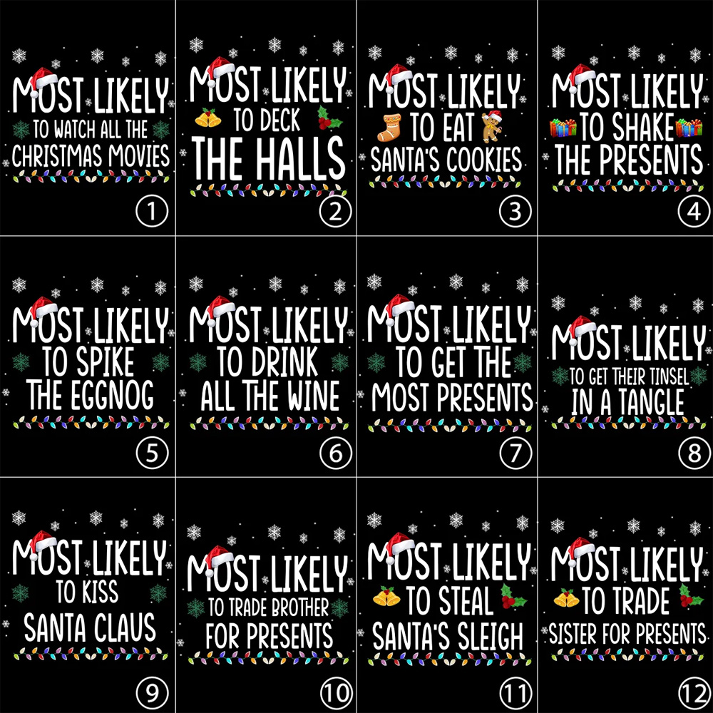 Colored Lights Most Likely To Family Matching T-Shirts