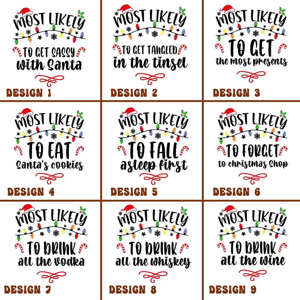 60 Quotes Most Likely And Custom Family Christmas Shirts