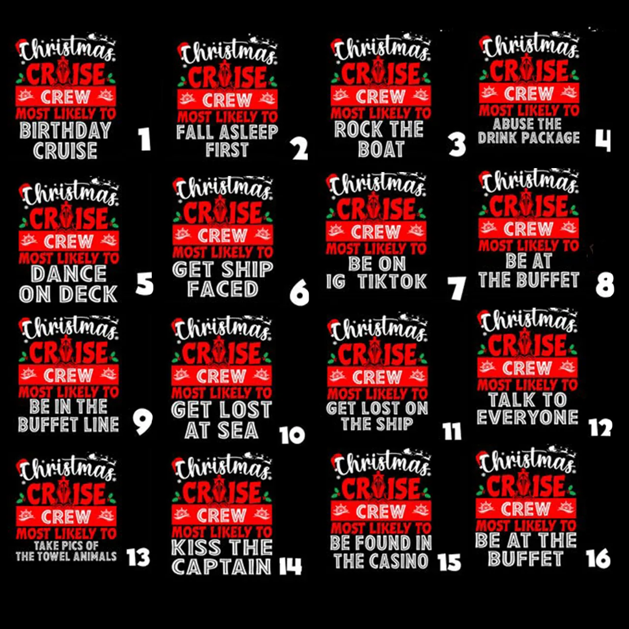 Personalized Christmas Cruise Crew Family Matching Pajamas