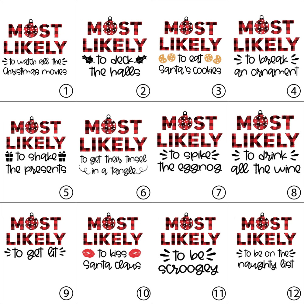 Matching Family Christmas Shirts With Design Most Likely To