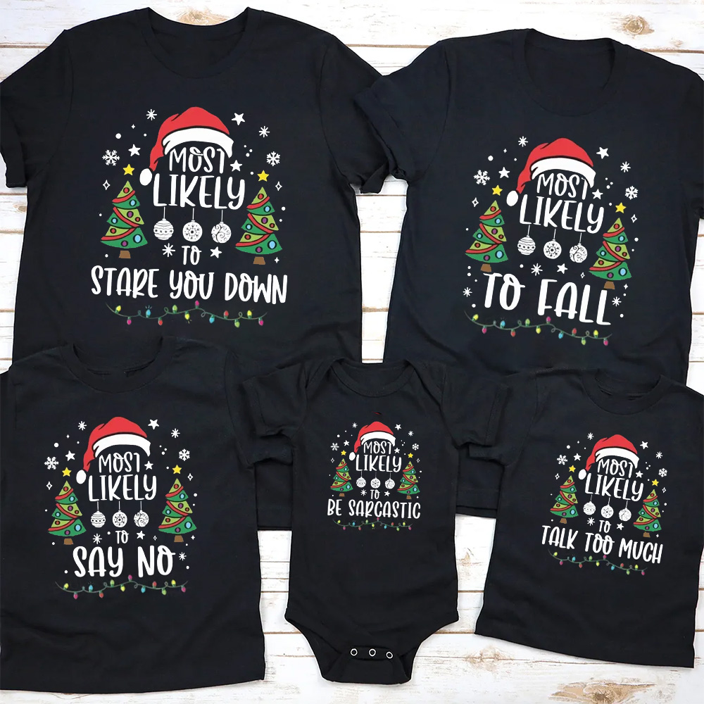 Personalized 30 Most Likely To Family Matching T-Shirts