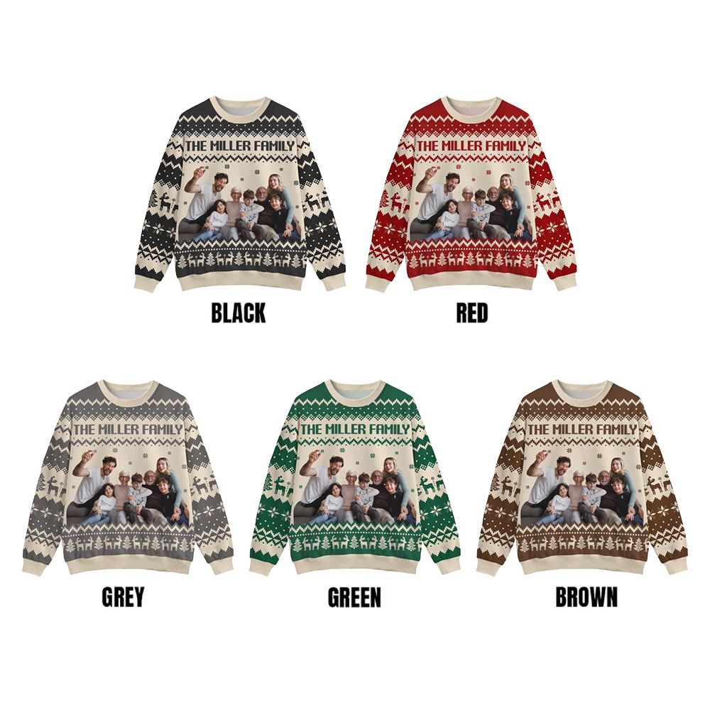 Personalized Photo Ugly Christmas Sweater
