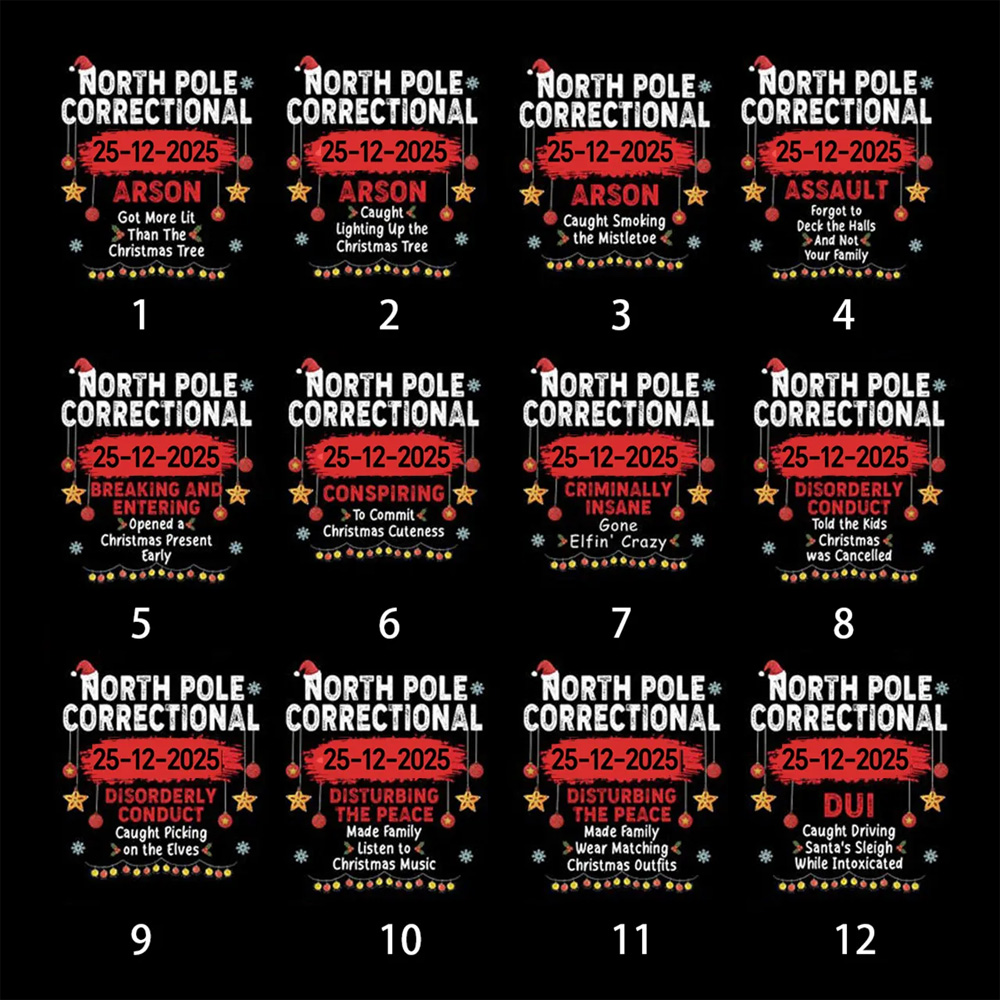 Personalized North Pole Correctional Matching T-Shirts