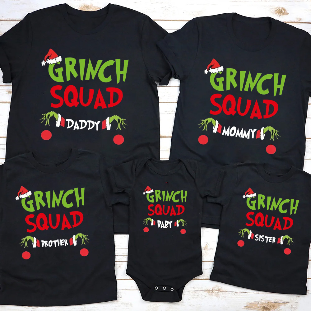 Personalized Cheerful Chaos Squad Family Matching T-Shirts