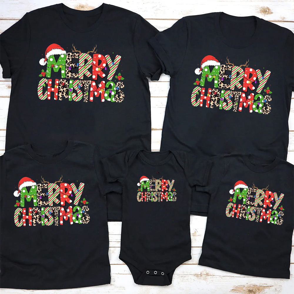 Merry Christmas Family Matching T-Shirts