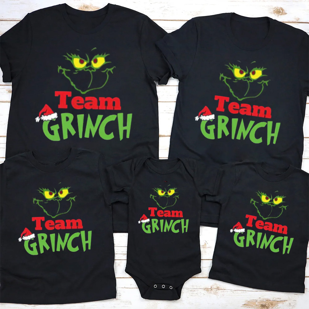 Team Grumpy Cheer Christmas Family Matching T-Shirts