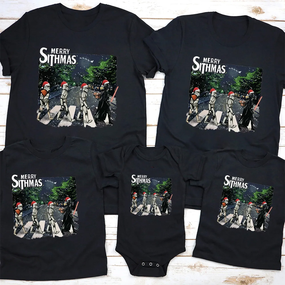 Abbey Road Walking Christmas Matching T-Shirts